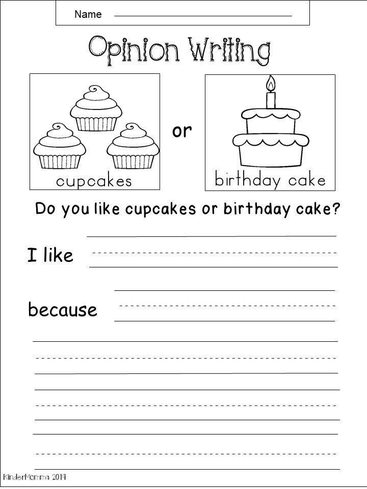 Writing For Kindergarten Kindergarten
