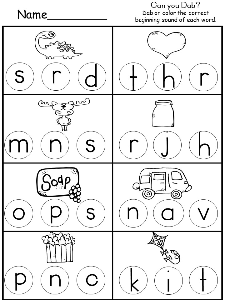 Free Letters and Sounds Worksheet - kindermomma.com