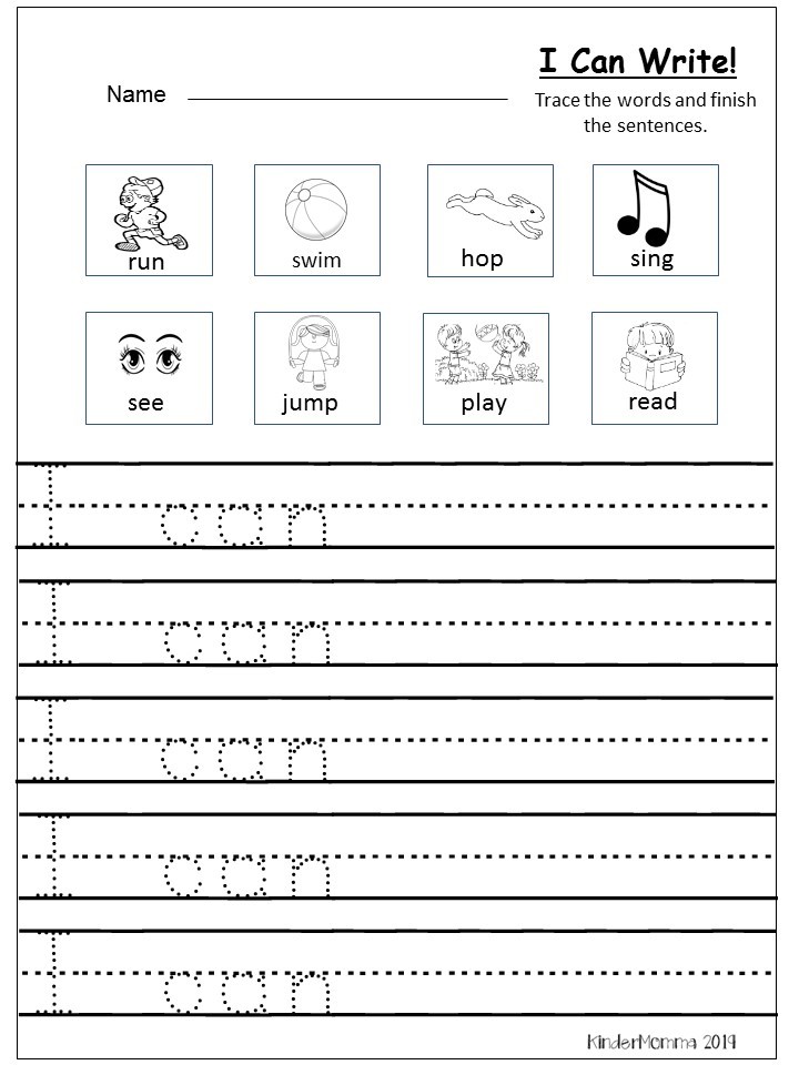 Free Writing Printable Kindergarten And First Grade Kindermomma