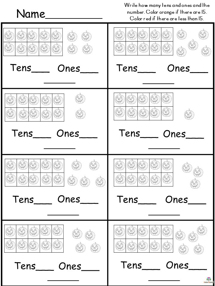 Tens And Ones Worksheets Free : Bundles Of Tens And Ones Worksheets