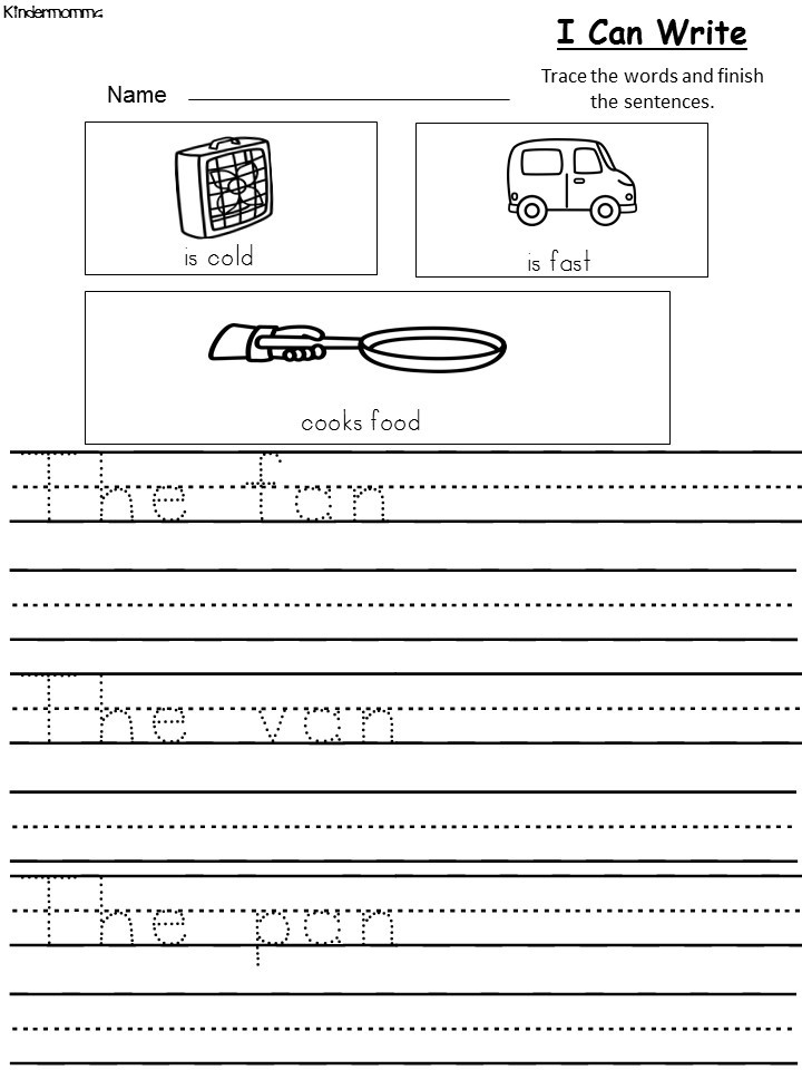 kindergarten worksheets