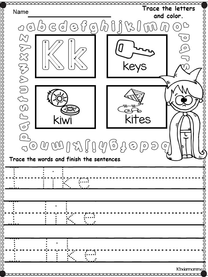 Sentence Writing Worksheet For Kindergarten